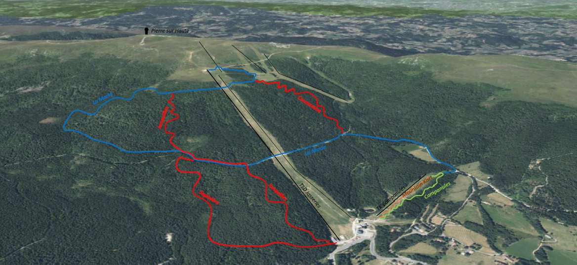 Plan du Bike Park VTT de Chalmazel