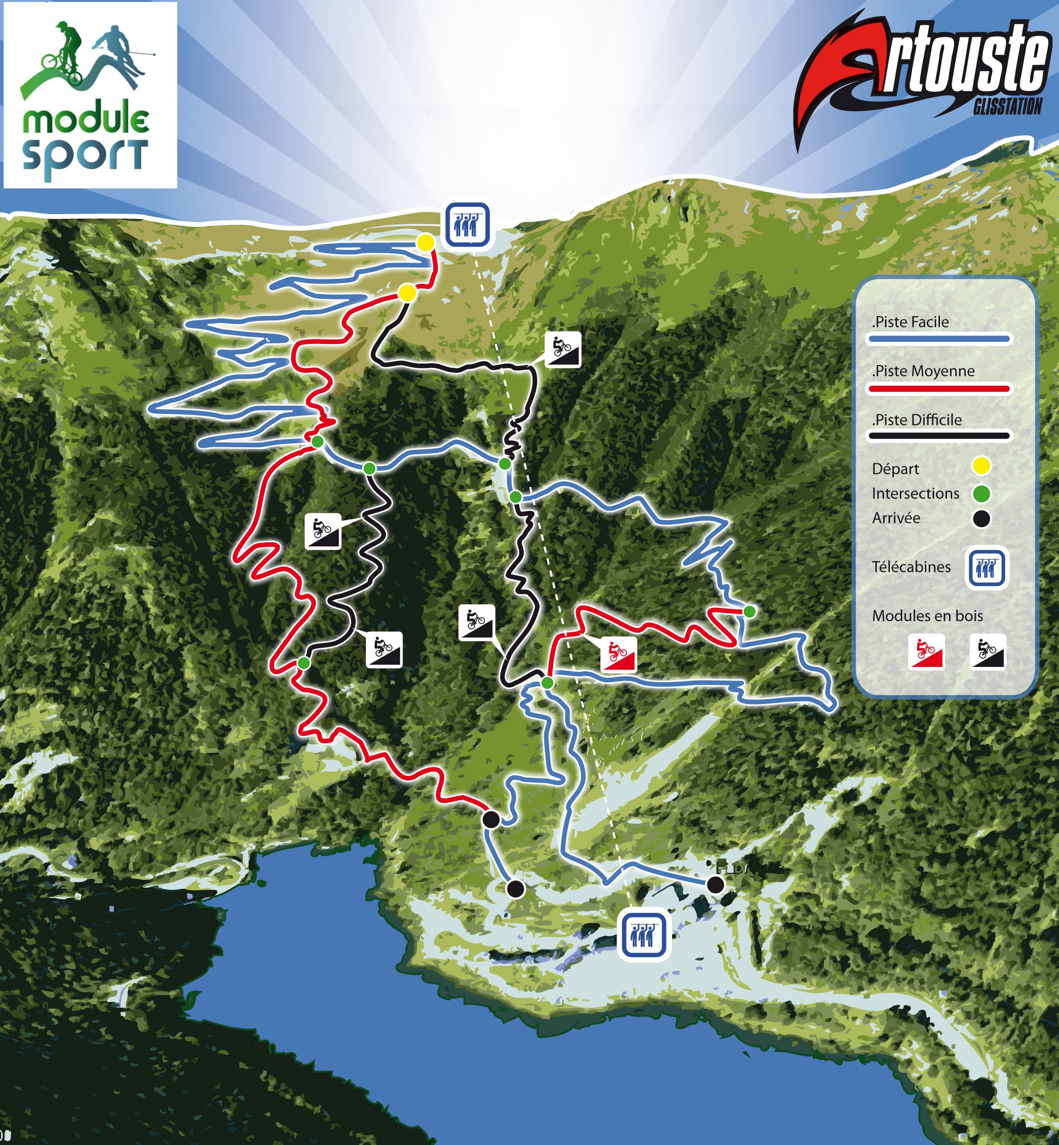 Plan du Bike Park VTT de Artouste