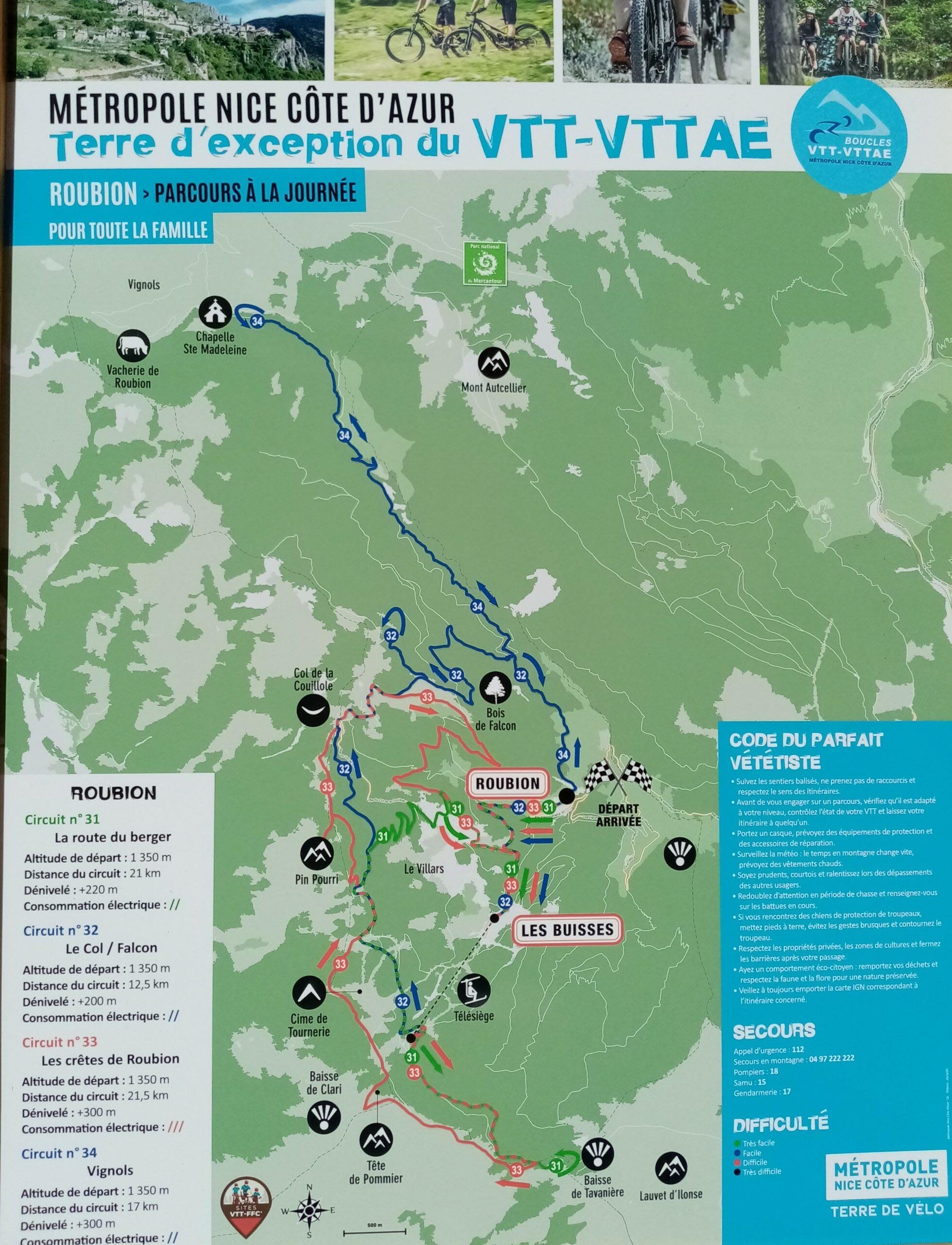 Plan du Bike Park VTT de Roubion