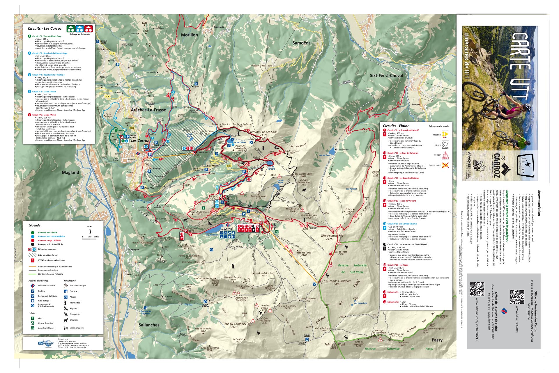 Plan du Bike Park VTT de Flaine