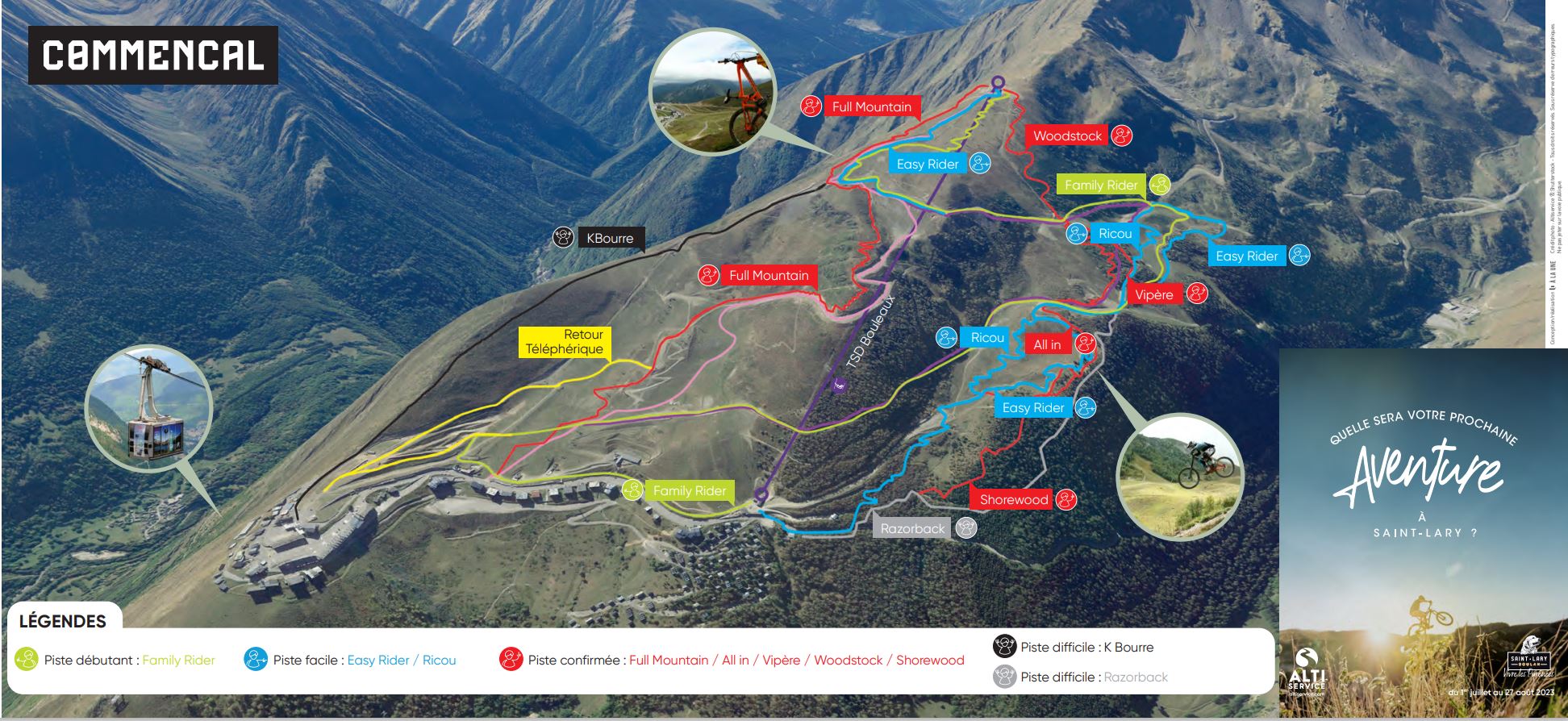 Plan du Bike Park VTT de Saint-Lary